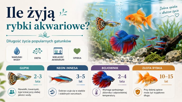 Ile żyją rybki akwariowe