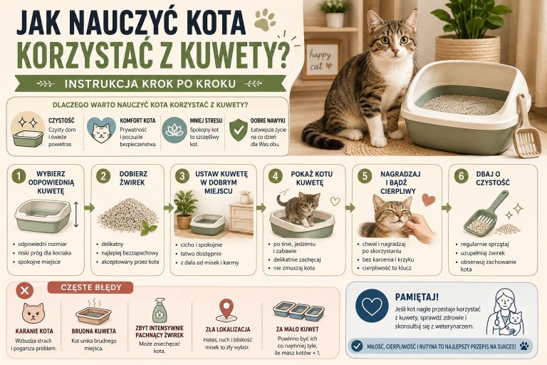 Jak nauczyć kota korzystać z kuwety