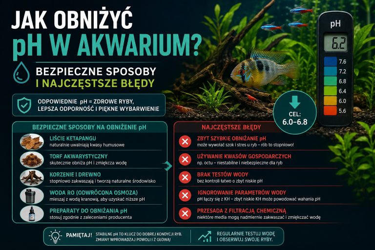 Jak obniżyć pH w akwarium Bezpieczne sposoby i najczęstsze błędy